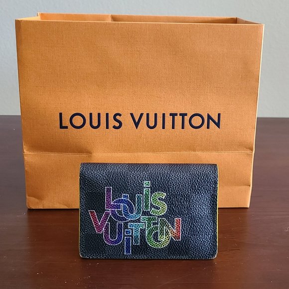 Rare Vintage Authentic LOUIS VUITTON Porte Valeurs Organizer Wallet Unisex  LV